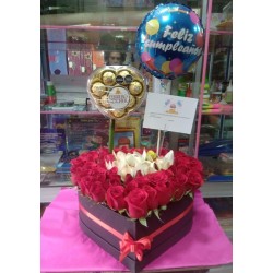 Caja corazón con Ferrero...